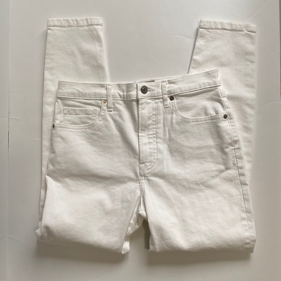 Everlane The High Rise Skinny Jean White Ankle Stretch Sz 29 - Picture 6 of 13